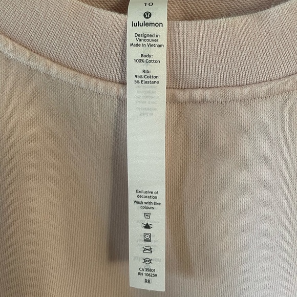 Lululemon crew neck sweatshirt dusty pale pink - Picture 4 of 8